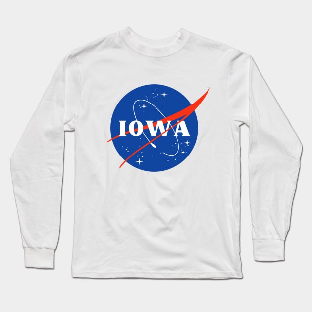 Iowa Astronaut Long Sleeve T-Shirt by kani